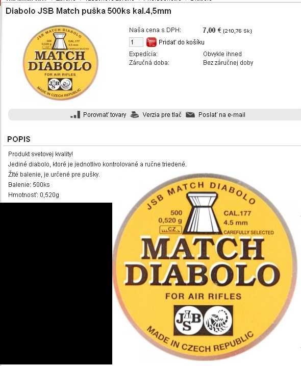 JSB Match puška
