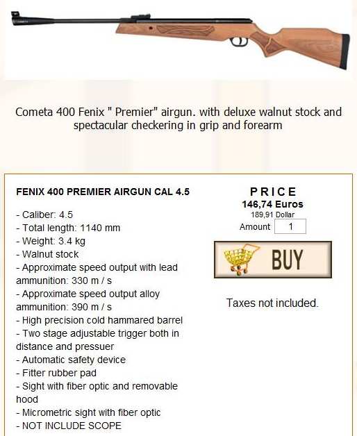 Cometa Fenix Premier 400