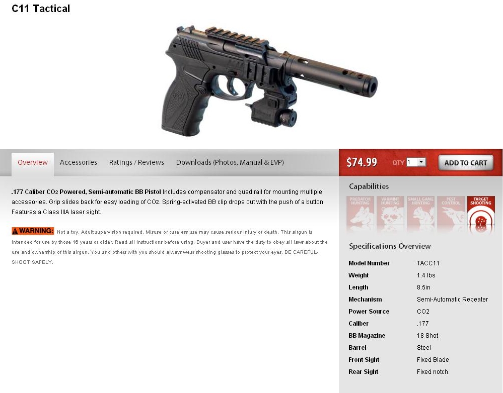 Crosman C11 Tactical