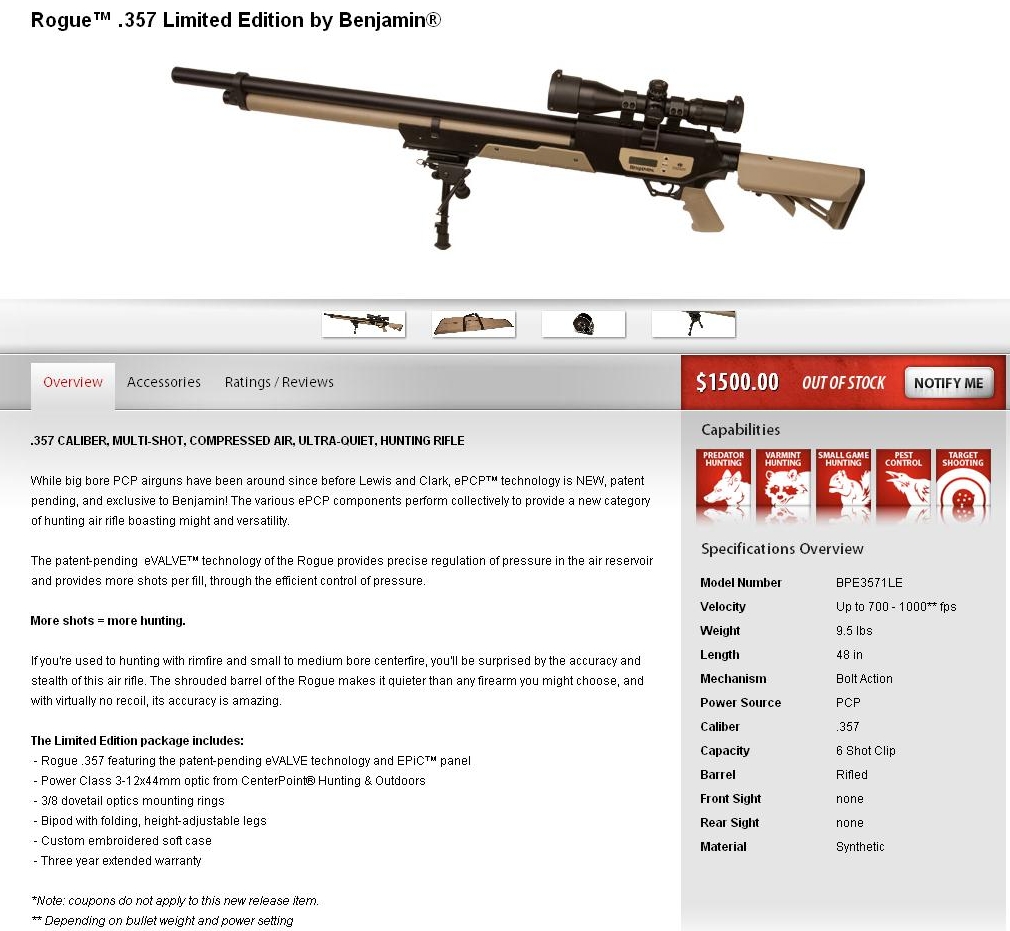 Crosman Rogue 357