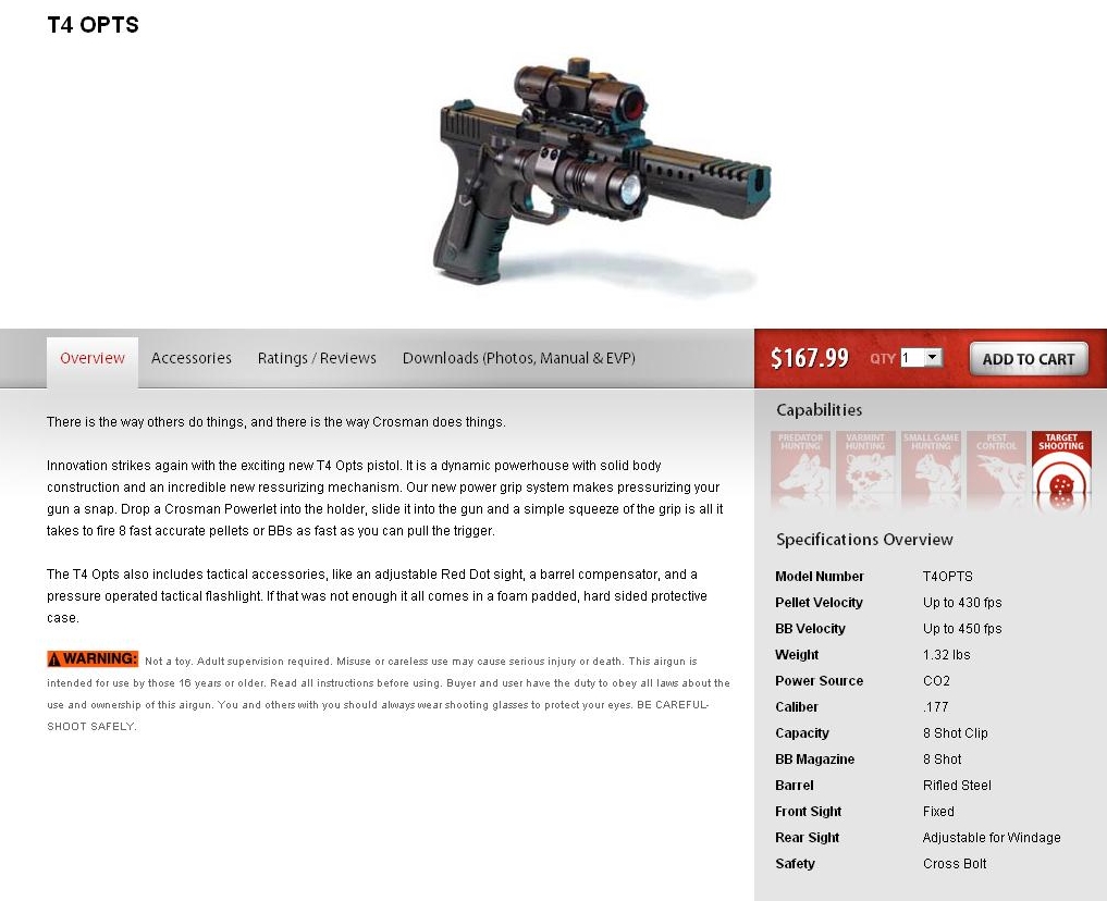 Crosman T4 OPTS
