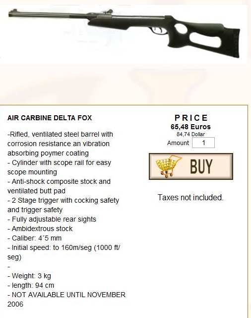 Gamo Air Carbine Delta Fox